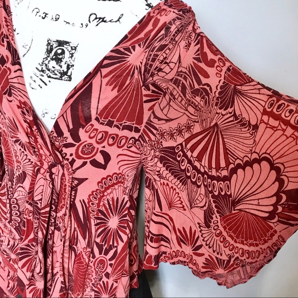 Free People ‘Amour’ Flowy Cold Shoulder Top Med - Picture 8 of 9